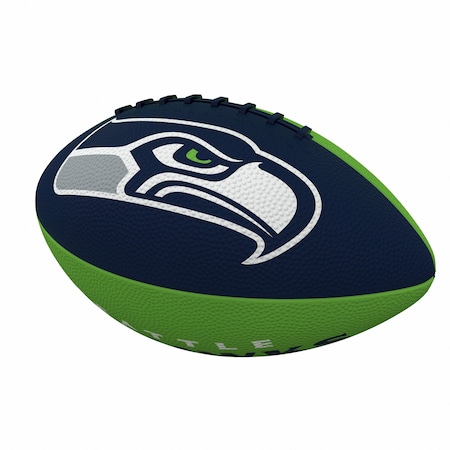 Logo Brands Seattle Seahawks Pinwheel Logo Junior-Size Rubber Football 628-93JR-2